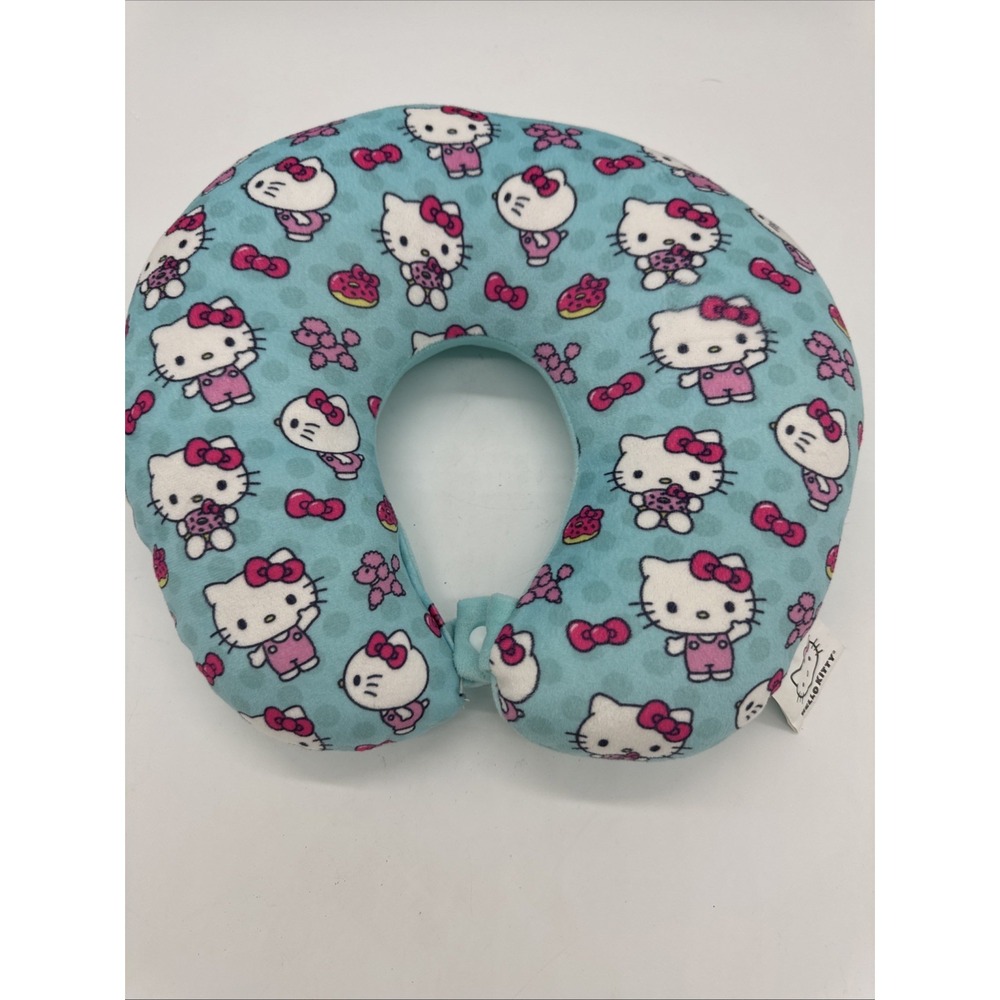 HELLO KITTY GIRLS TRAVEL‎ COMFORT PILLOW Blue By Sanrio Plush
